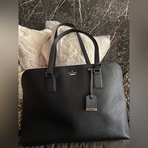KATE SPADE Black Saffiano Leather Cameron Street Marybeth Satchel.